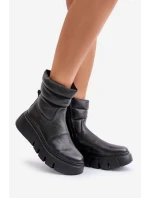 Dámské Kožené Boty na Zip S  Černé model 21673708 - Zazoo