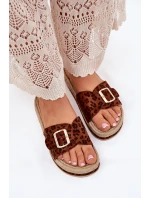 Dámské Pantofle Na Platformě Se Zlatou Přezkou model 21702349 - Boto Dámské Pantofle Na Platformě Se Zlatou Přezkou model 21702349 - Boto