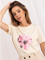 T shirt RV TS model 22296809 jasny beżowy - FPrice T shirt RV TS model 22296809 jasny beżowy - FPrice