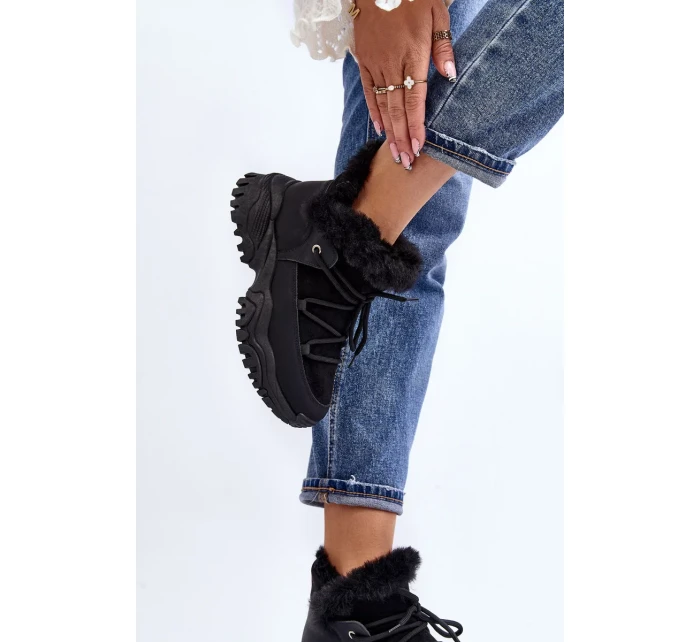 Dámské Trapper Boty S Kožešinou Černé model 20042290 - Kesi Dámské Trapper Boty S Kožešinou Černé model 20042290 - Kesi