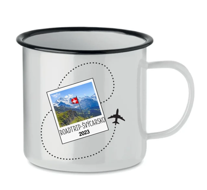 Vlastní text na cestovatelský plecháček Vlastní text na cestovatelský plecháček
