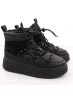 Dámske snehové topánky na pltform 24-72302BK / WOL280A Black - Potocki Dámske snehové topánky na pltform 24-72302BK / WOL280A Black - Potocki