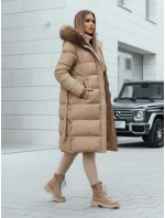 Dámská prošívaná zimní bunda s kožešinou STYLEBELLA béžová FashionStreet TY4609 Dámská prošívaná zimní bunda s kožešinou STYLEBELLA béžová FashionStreet TY4609