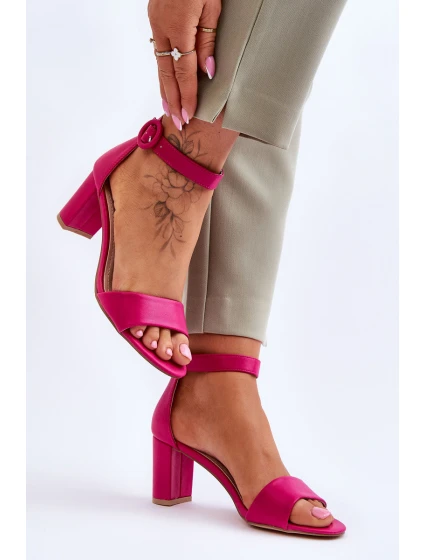 Dámské Sandály Na Podpatku Fuchsie model 21618211 - EVENTO