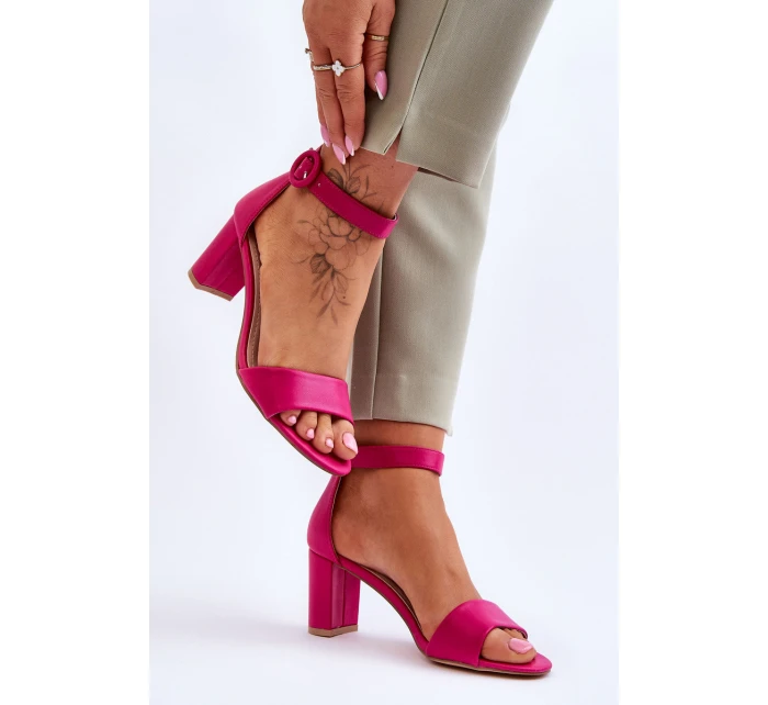 Dámské Sandály Na Podpatku Fuchsie model 21618211 - EVENTO