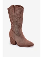 Boty Na Podpatku  Hnědé model 21691068 - S.Barski