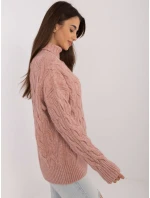 Sweter AT SW model 20470295 ciemny różowy - FPrice Sweter AT SW model 20470295 ciemny różowy - FPrice