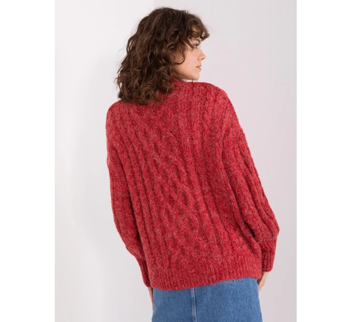 Sweter AT SW  ciemny czerwony model 19018696 - FPrice