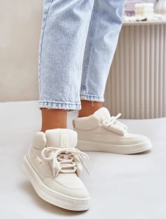 Zateplené dámske tenisky Big Star Cream