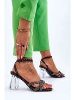 Sandále na podpätku model 177715 Step in style Sandále na podpätku model 177715 Step in style