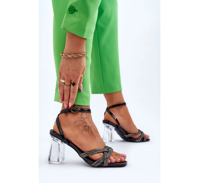 Sandále na podpätku model 177715 Step in style Sandále na podpätku model 177715 Step in style