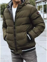 Pánska obojstranná zimná bunda zelená FashionStreet TX4199