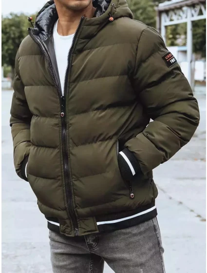 Pánska obojstranná zimná bunda zelená FashionStreet TX4199