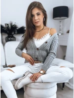 RIGLA dámsky svetlosivý sveter FashionStreet MY1635