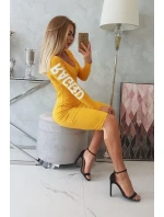 Otrhané šaty horčicovej farby Otrhané šaty horčicovej farby