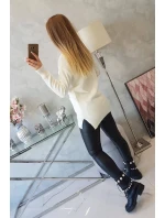 Sveter s golierom vo farbe ecru