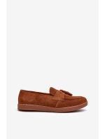 Mužské semišové polobotky  hnědé model 21641472 - Zazoo