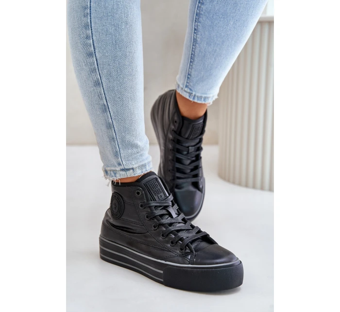 Zateplené dámské tenisky na platformě model 21675267 černé - Big Star Shoes Zateplené dámské tenisky na platformě model 21675267 černé - Big Star Shoes