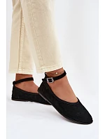 Baleríny z přírodního semiše Big Star TT274212 Černé