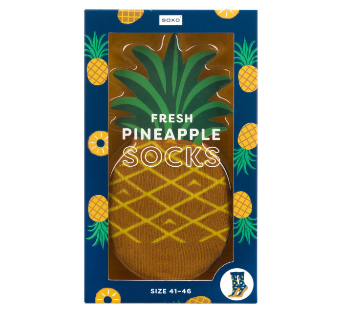 Ponožky SOXO Pineapple v krabici - ENG