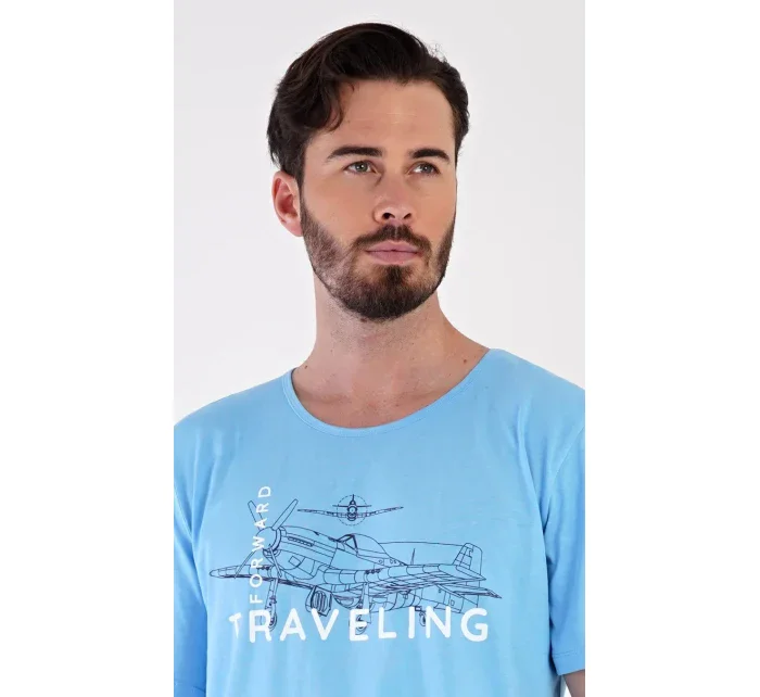 Pánske pyžamo bermudy Lietadlo