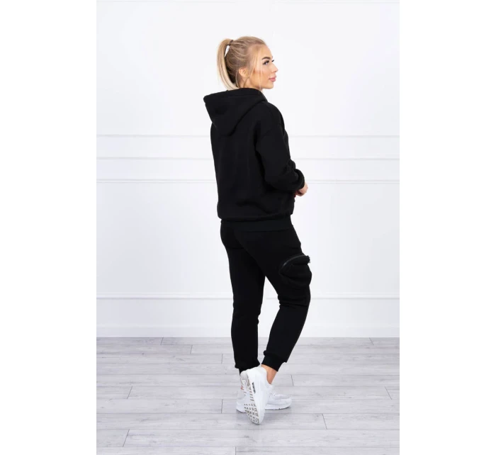 Izolovaná sada s ozdobným vreckom čierna