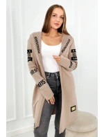 model 18980837 s nápisem tmavě béžová - K-Fashion model 18980837 s nápisem tmavě béžová - K-Fashion