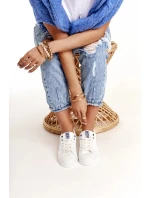 Dámske módne tenisky Big Star - biela/tmavomodrá Dámske módne tenisky Big Star - biela/tmavomodrá