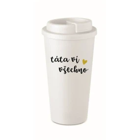 TÁTA VÍ VŠECHNO - bílý termohrnek 475 ml TÁTA VÍ VŠECHNO - bílý termohrnek 475 ml