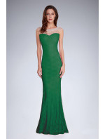 Dámské společenské šaty  s a krajkou dlouhé zelené Zelená & model 15042517 - SOKY&#38;SOKA