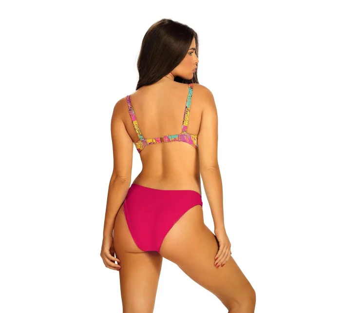 Dámské dvoudílné plavky 4  růžové se vzorem  model 19769184 - Self