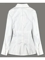 Bílá dámská košile se pro zapínání ve výstřihu model 18406802 - S&G Collection