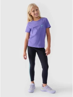 Dievčenské pletené legíny 4F Junior 4FJWAW24TTIGF170-20S