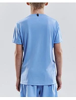 Craft Teamwear Squad Go Jersey Solid Jr Detské športové tričko s výstrihom do V 82.5582 biele Craft Teamwear Squad Go Jersey Solid Jr Detské športové tričko s výstrihom do V 82.5582 biele