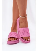 Klapki Damskie Na Platformie Big Star RR274A541 Różowe Klapki Damskie Na Platformie Big Star RR274A541 Różowe