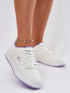 Sneakersy Damskie Big Star RR274A245 HI-POLY SYSTEM Biało-Fioletowe