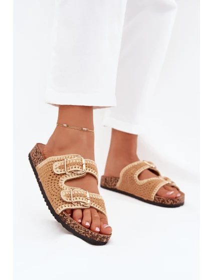 dámské pantofle se zlatými sponami Camel model 21705527 - Boto dámské pantofle se zlatými sponami Camel model 21705527 - Boto