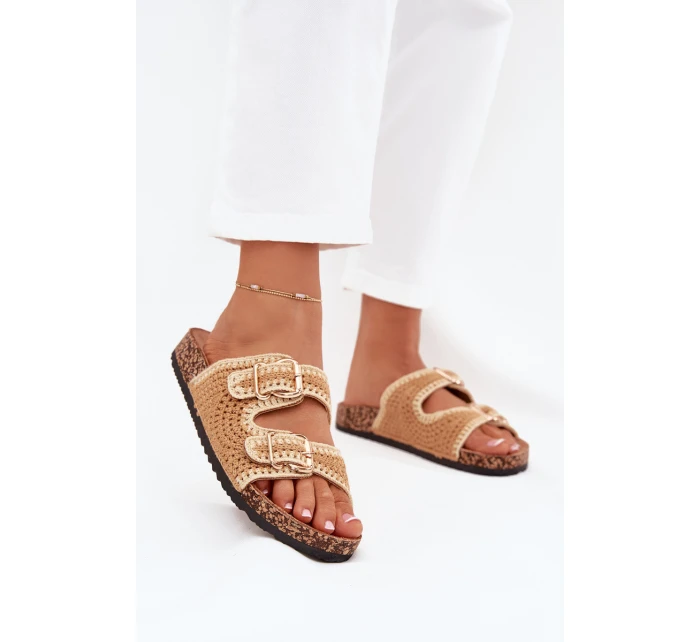 dámské pantofle se zlatými sponami Camel model 21705527 - Boto dámské pantofle se zlatými sponami Camel model 21705527 - Boto