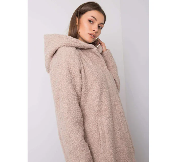 Płaszcz model 18997314 beżowy - FPrice Płaszcz model 18997314 beżowy - FPrice