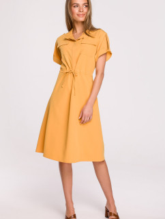 Dámske košeľové šaty Yellow S298 - Stylove