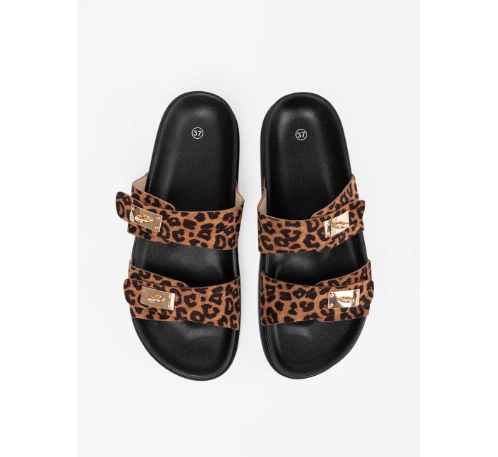 Luxusní se zvířecím motivem dámské  nazouváky platforma