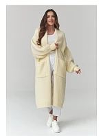 Zapínanie svetra model 226876 Makadamia Zapínanie svetra model 226876 Makadamia