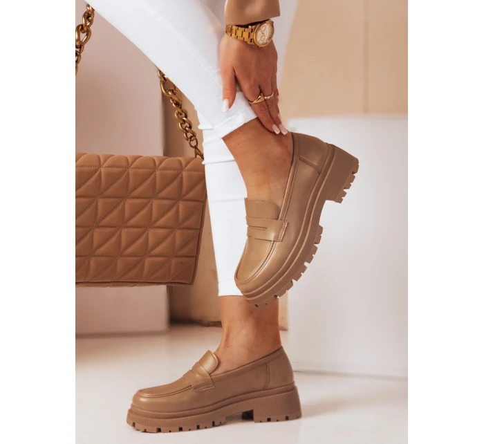 Dámske mokasíny na platforme TORINO khaki FashionStreet ZY0776 Dámske mokasíny na platforme TORINO khaki FashionStreet ZY0776