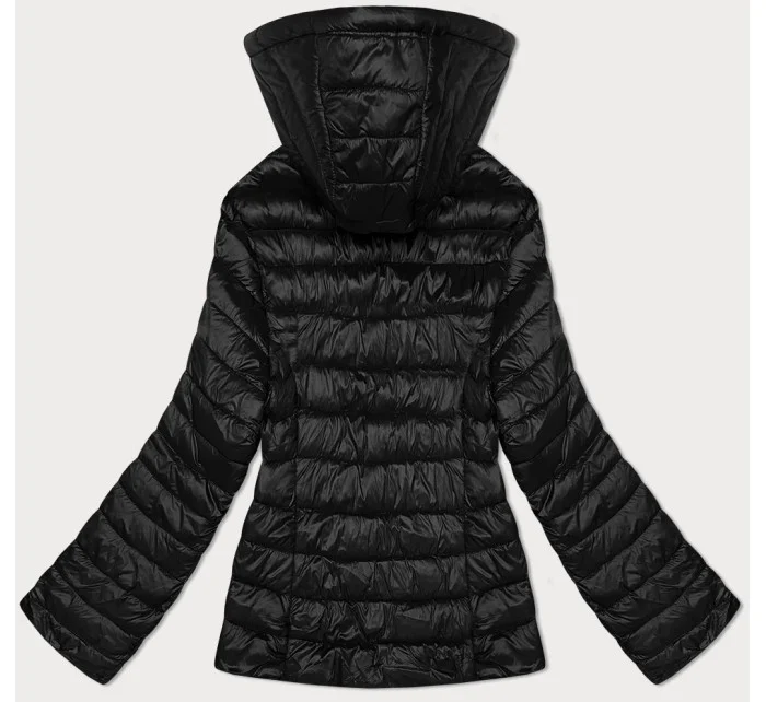 Černá dámská prošívaná bunda s odepínací kapucí model 19456753 - S'WEST Černá dámská prošívaná bunda s odepínací kapucí model 19456753 - S'WEST