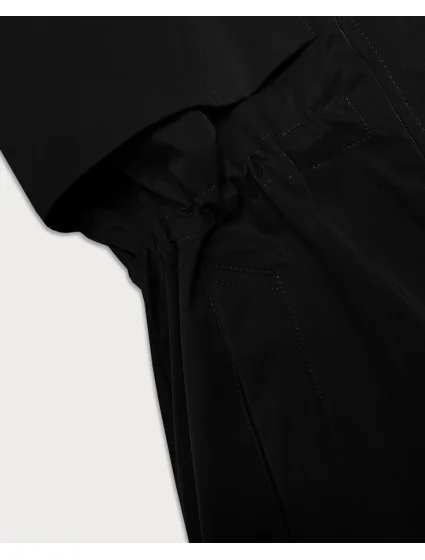 Černá dámská bunda s ohrnutými rukávy model 20911354 - LHD