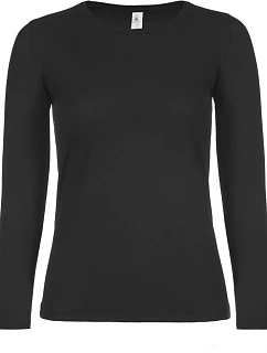 B&C #E150 LSL /women Dámské tričko s dlouhým rukávem 01.006T black