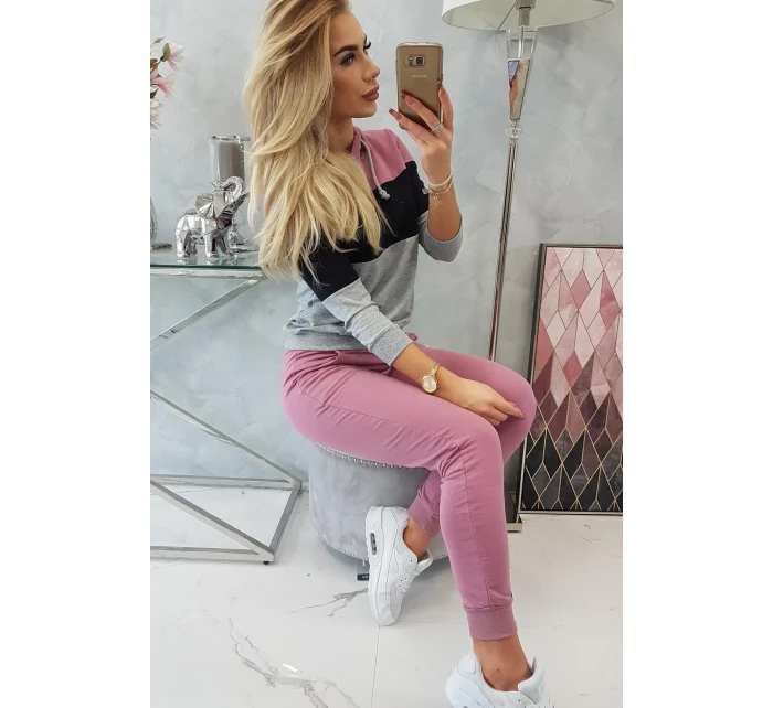 Farebná pruhovaná sada tmavo ružová + čierna