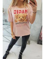 Halenka s potiskem Magic dark powder pink Halenka s potiskem Magic dark powder pink