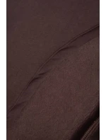 Šaty s kapucí a bočním rozparkem hnědé Šaty s kapucí a bočním rozparkem hnědé