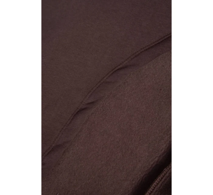 Šaty s kapucí a bočním rozparkem hnědé Šaty s kapucí a bočním rozparkem hnědé